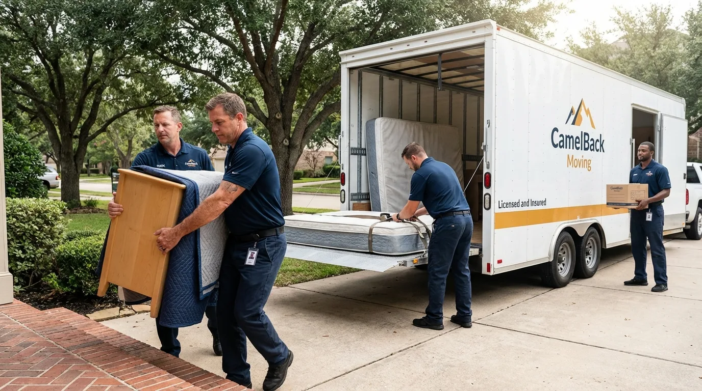 Crew loading residential truck for cross-state move from Florida, PR
